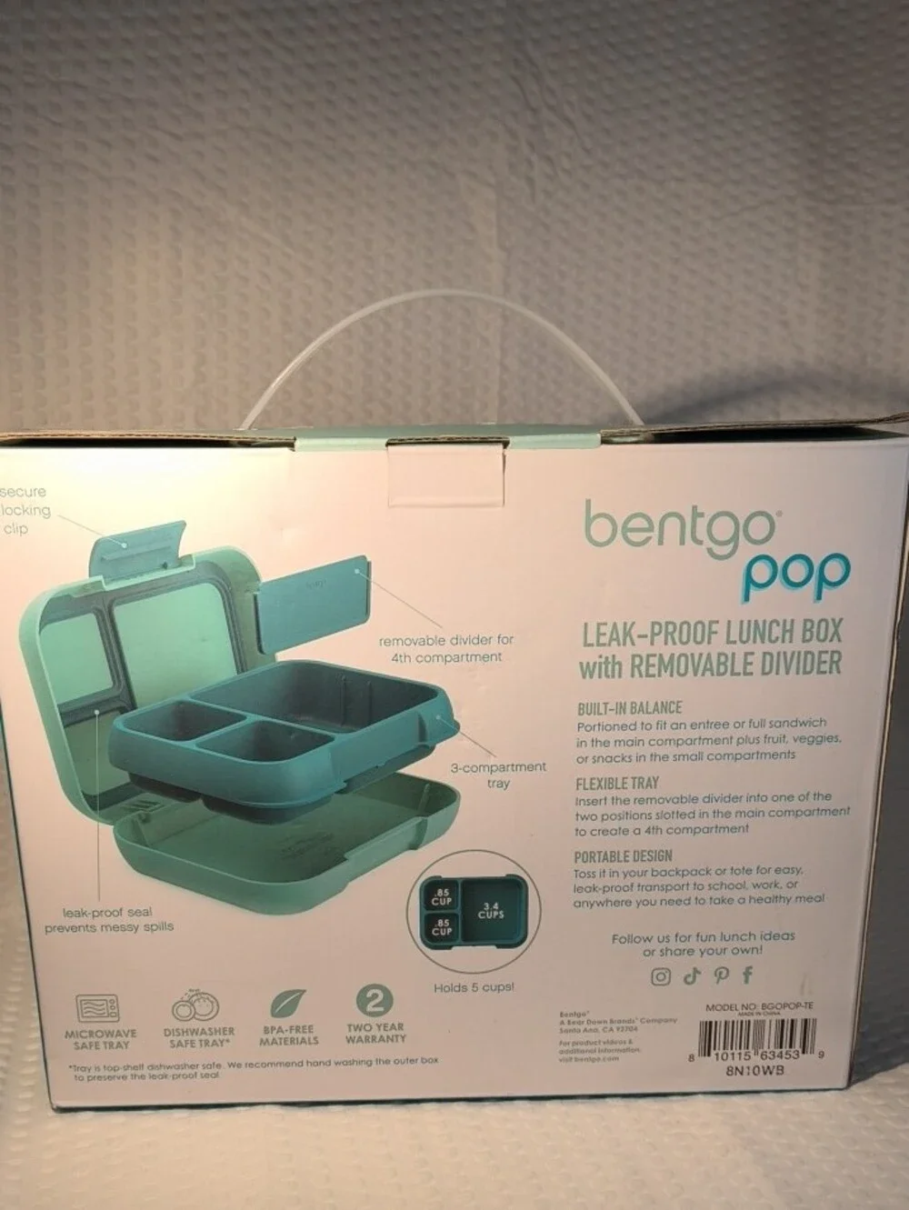 Bentgo Pop Leak-Proof Lunch Box With Removeable Divider